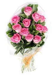 Ankara Ostim çiçek gönderimi firması ürünümüz  11 adet pembe gülden buket çiçeği